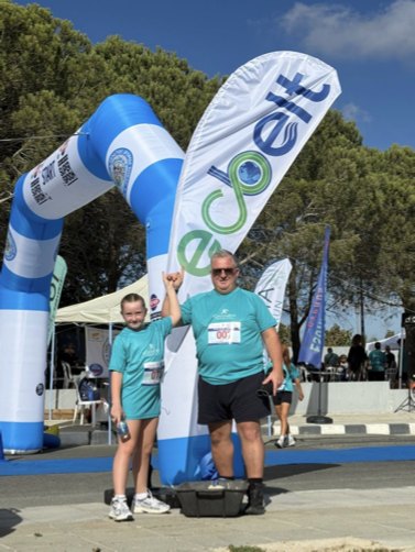 Ecobelt branding at the Ioannidia Fundraising Run in Koili