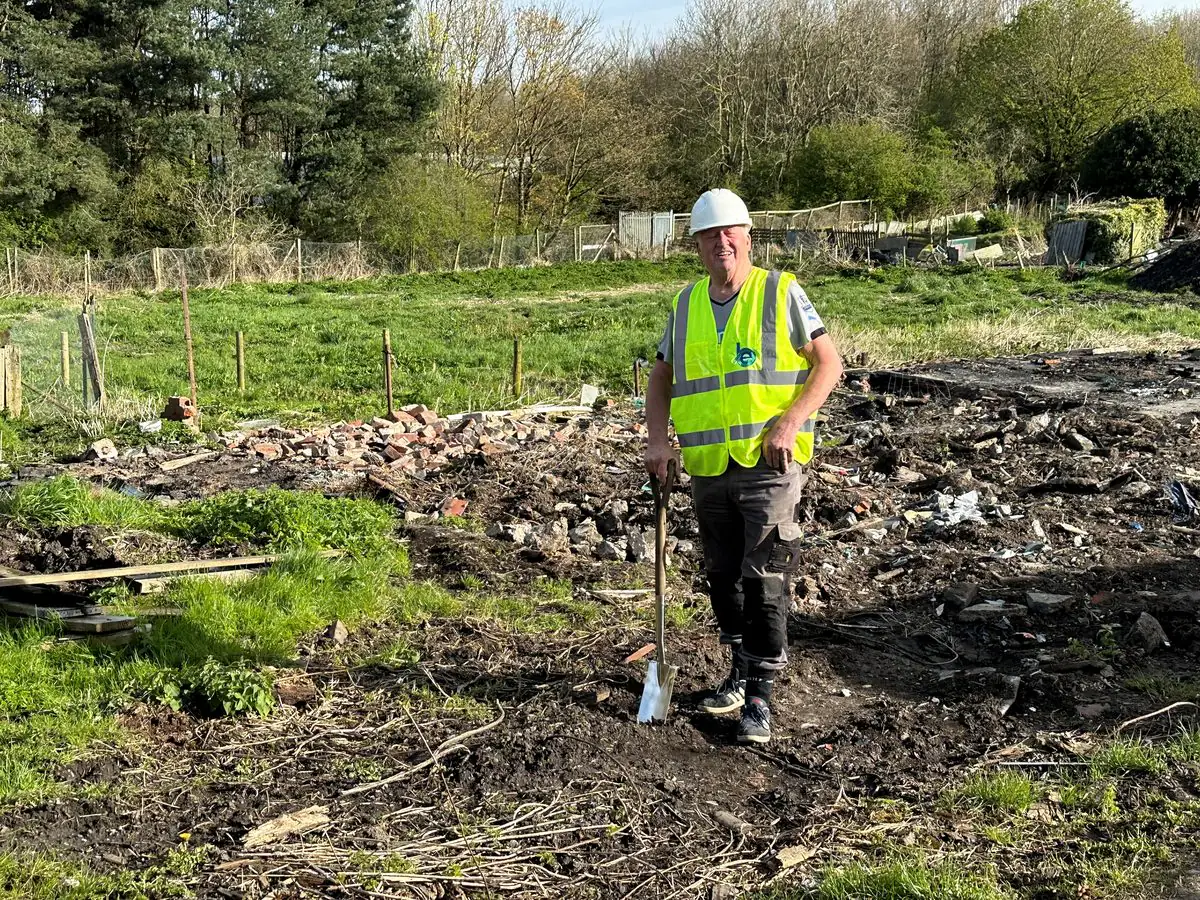 Clearing the plot at Shield Row Allotments